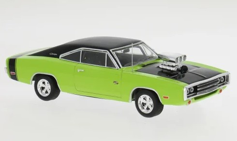 Dodge Charger R/T 1970 Lichtgroen/Zwart - 1:43
